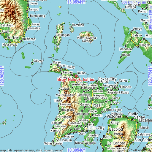 Topographic map of Brgy. Nalook, kalibo