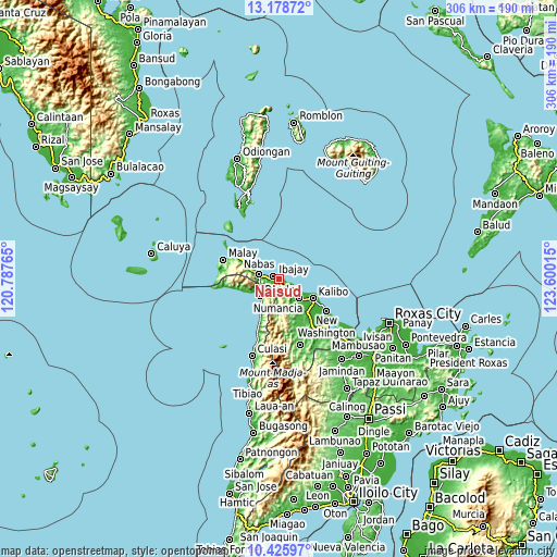 Topographic map of Naisud