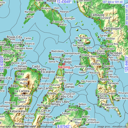 Topographic map of Nailong