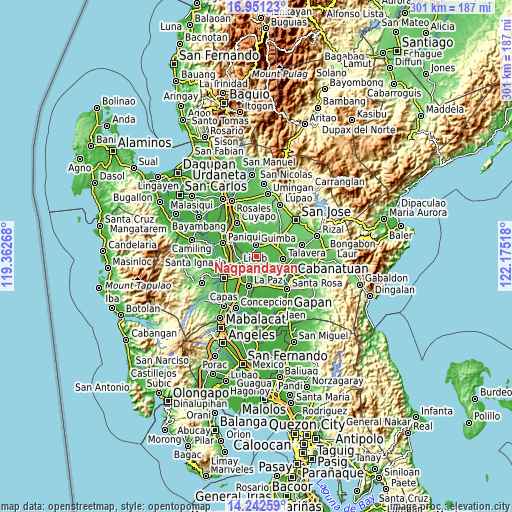 Topographic map of Nagpandayan