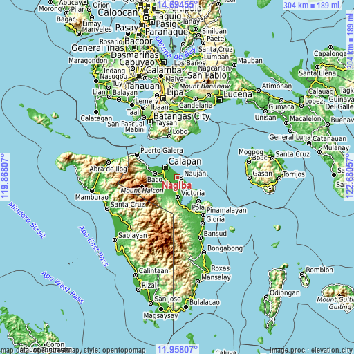 Topographic map of Nagiba