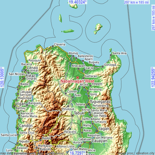 Topographic map of Nabannagan West