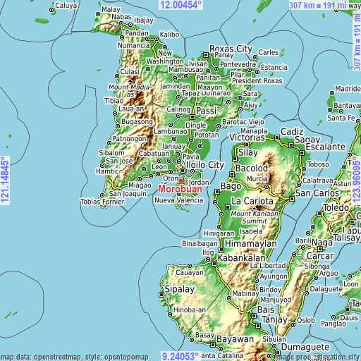 Topographic map of Morobuan