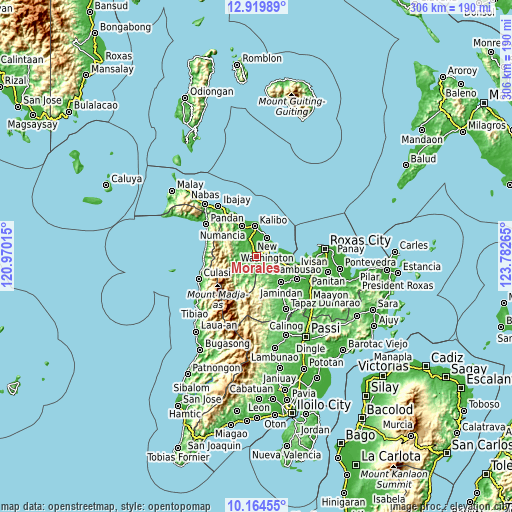 Topographic map of Morales