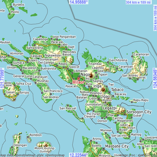 Topographic map of Milaor