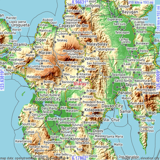 Topographic map of Miaray