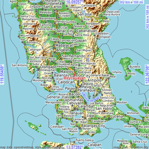 Topographic map of Meycauayan