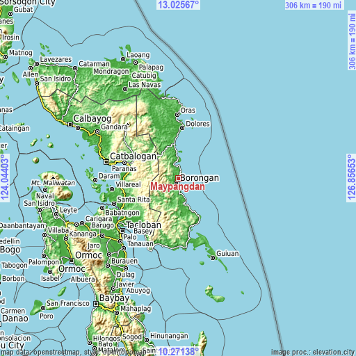 Topographic map of Maypangdan