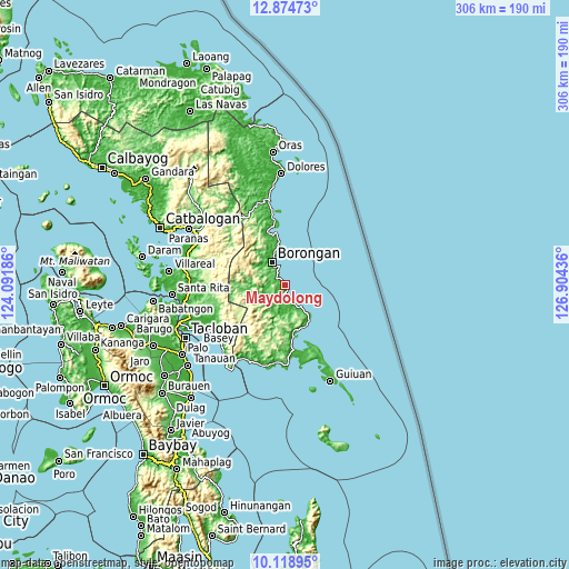 Topographic map of Maydolong