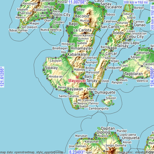 Topographic map of Mayapusi