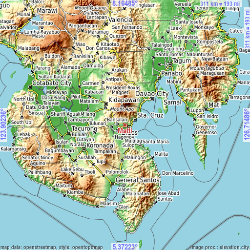 Topographic map of Matti