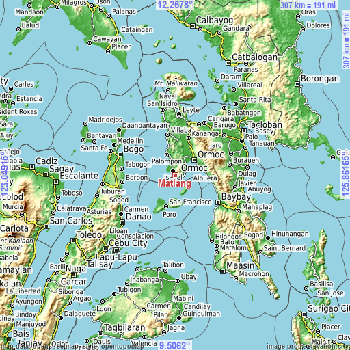 Topographic map of Matlang