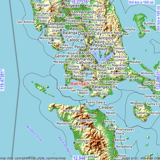 Topographic map of Matingain