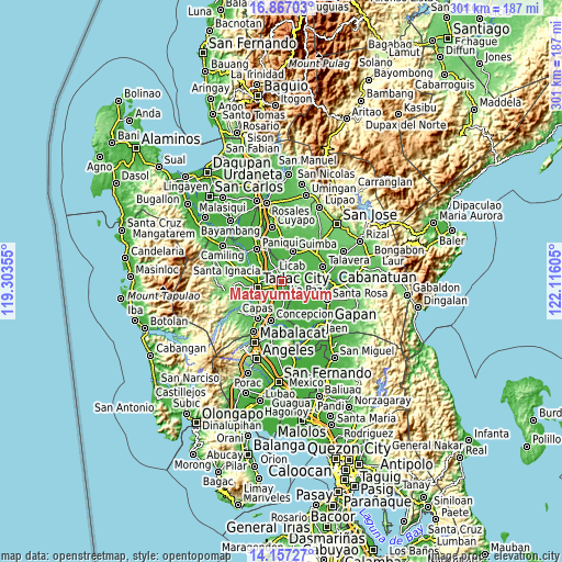 Topographic map of Matayumtayum