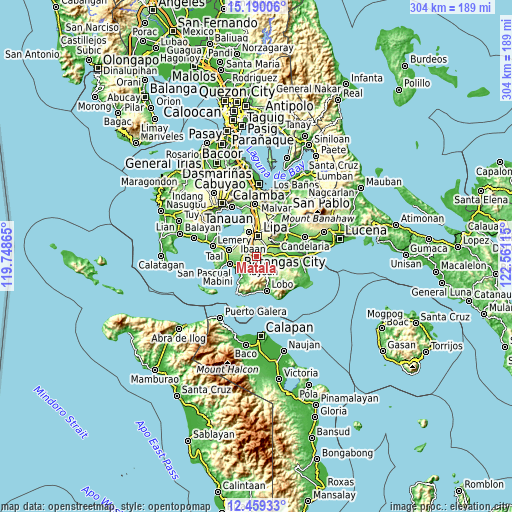 Topographic map of Matala