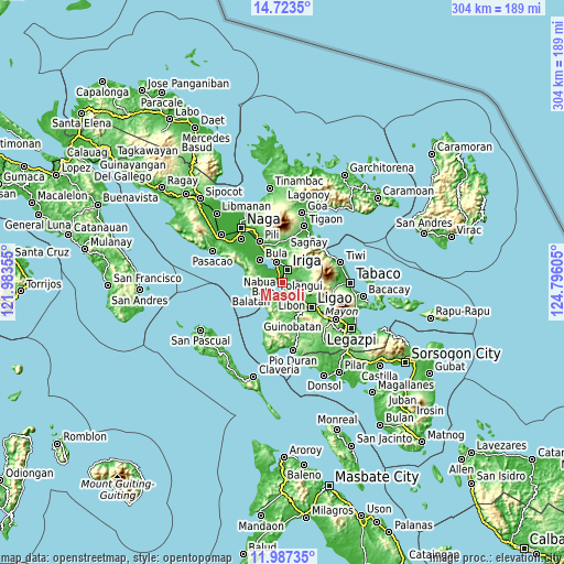 Topographic map of Masoli