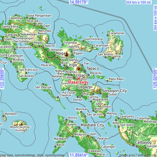 Topographic map of Masaraway