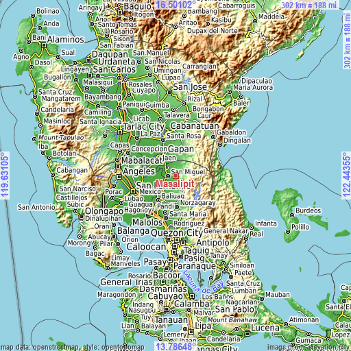 Topographic map of Masalipit