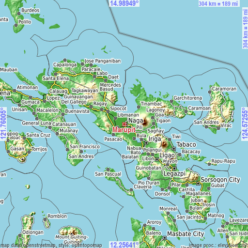 Topographic map of Marupit