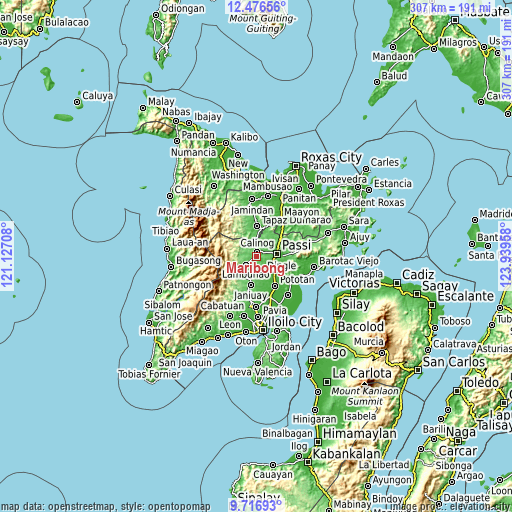 Topographic map of Maribong