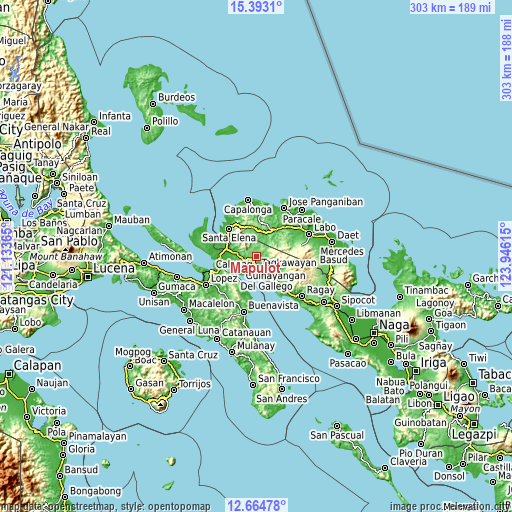 Topographic map of Mapulot