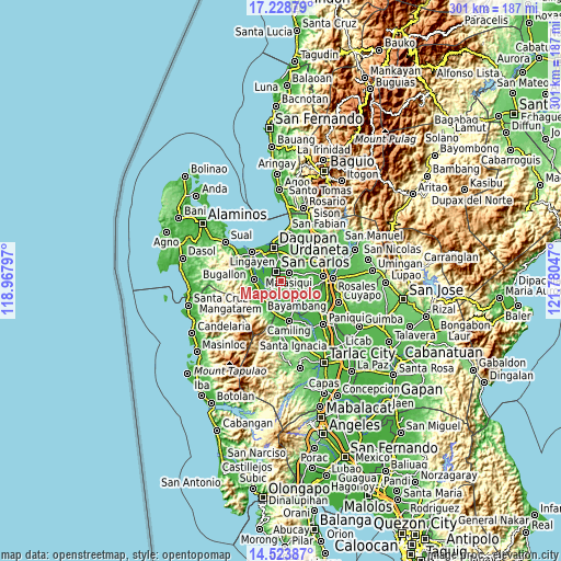 Topographic map of Mapolopolo