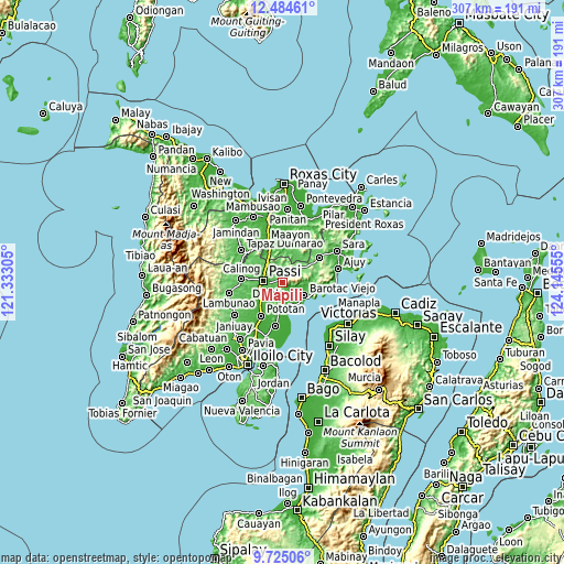 Topographic map of Mapili