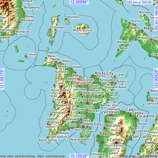 Topographic map of Manup