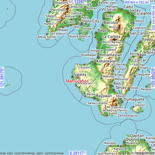 Topographic map of Manlucahoc