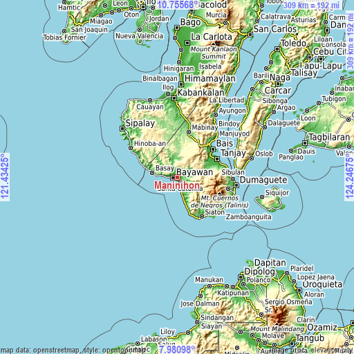 Topographic map of Maninihon