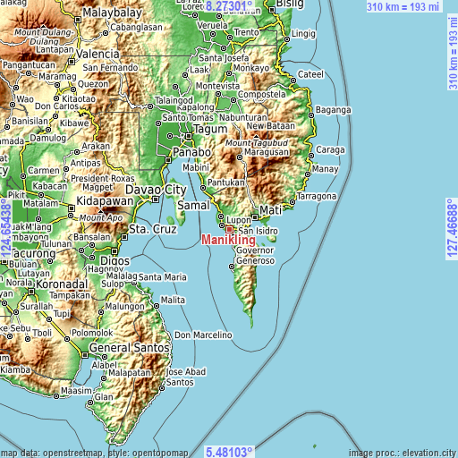 Topographic map of Manikling