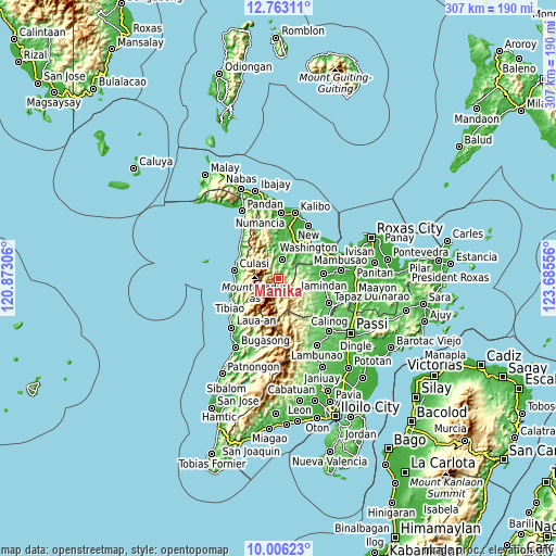 Topographic map of Manika