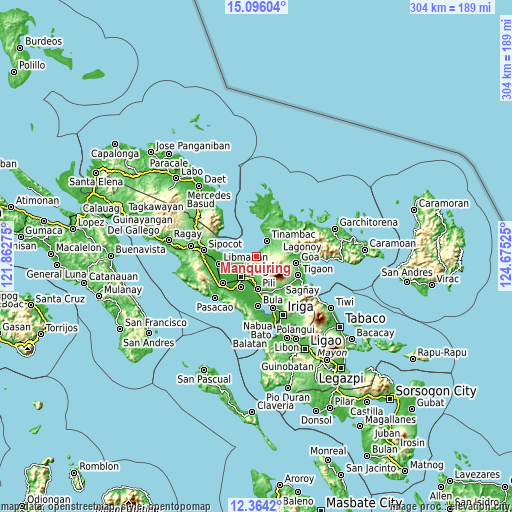 Topographic map of Manquiring