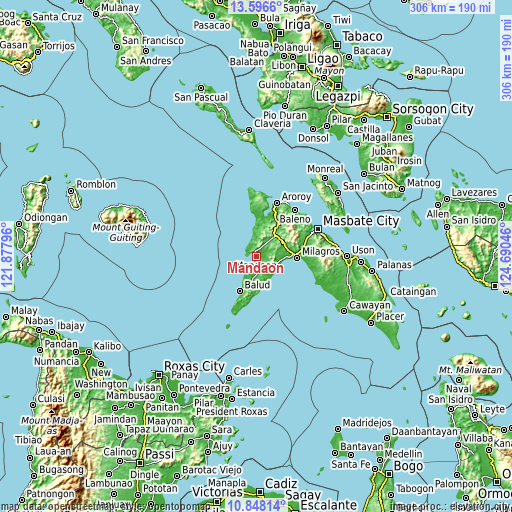 Topographic map of Mandaon