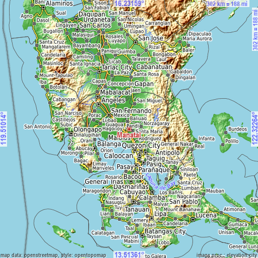 Topographic map of Manatal