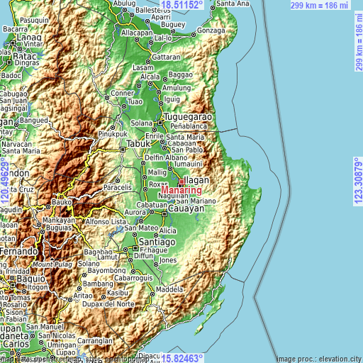 Topographic map of Manaring