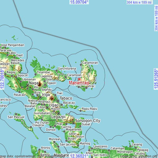 Topographic map of Manamrag