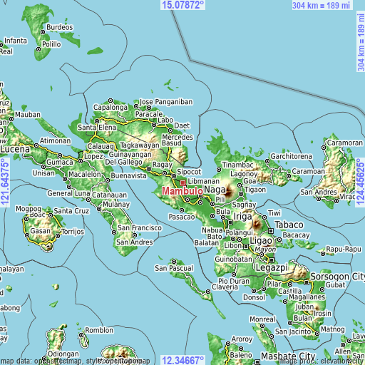 Topographic map of Mambulo