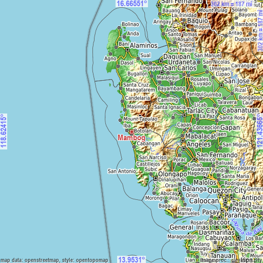 Topographic map of Mambog