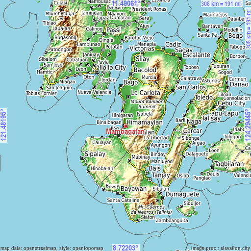 Topographic map of Mambagatan