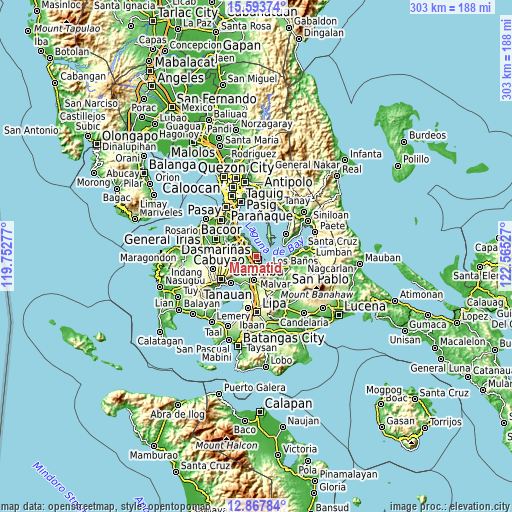 Topographic map of Mamatid