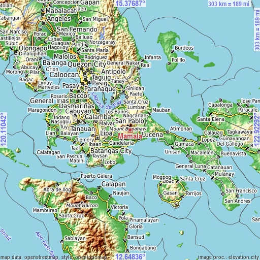 Topographic map of Mamala