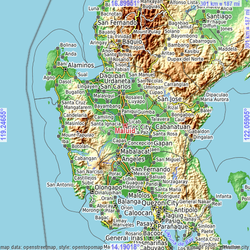 Topographic map of Maluid