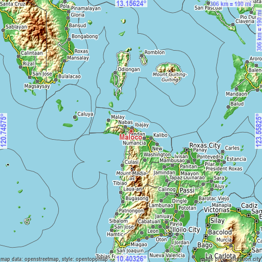 Topographic map of Maloco