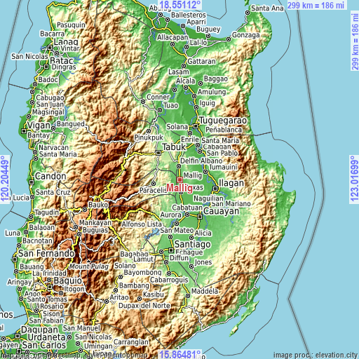 Topographic map of Mallig