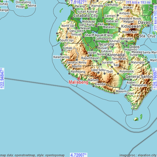 Topographic map of Malisbeng