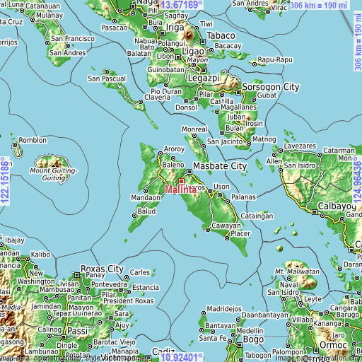 Topographic map of Malinta