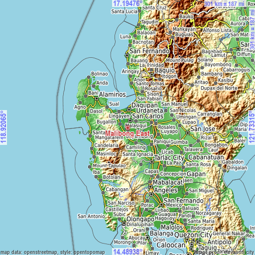 Topographic map of Malibong East