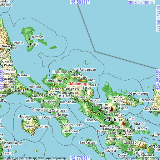 Topographic map of Malasugui