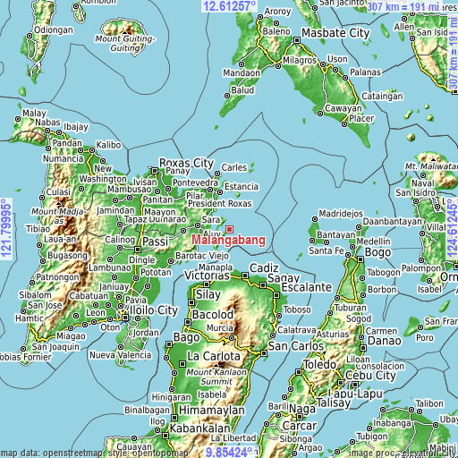 Topographic map of Malangabang